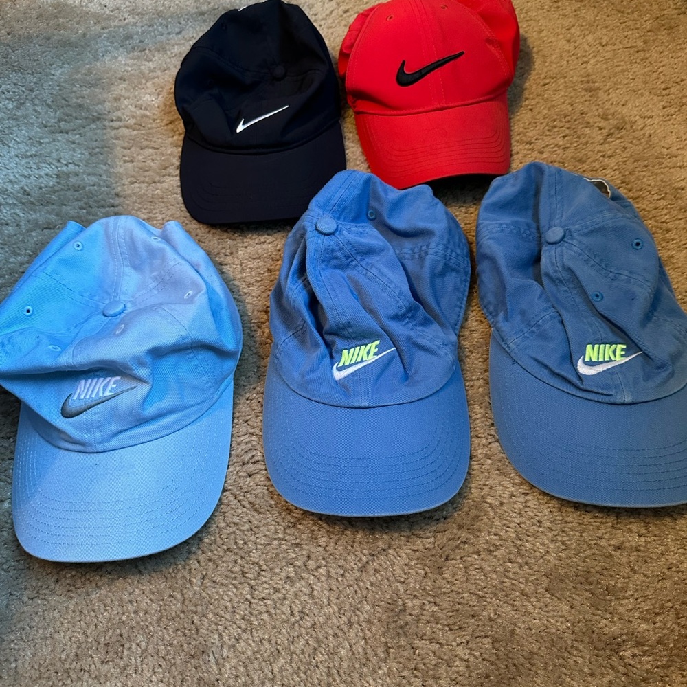 Nike Caps Collection - Black, Red, Blue